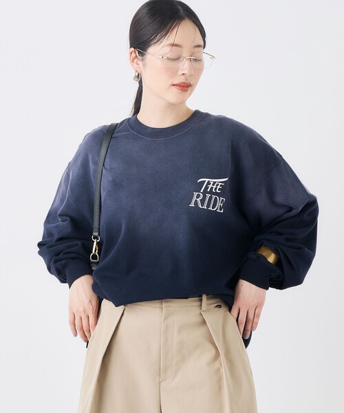NOLLEY’S(ノーリーズ)の「【GULF COAST SPORTSWEAR/ガルフ コースト スポーツウェア】別注フォトプリントスウェット(スウェット・レディース・ネイビー/チャコールグレー/ベージュ・FREE)」の1枚目の写真