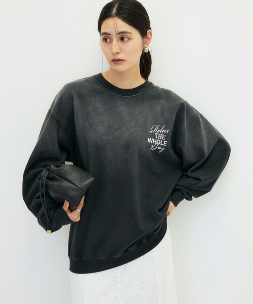 NOLLEY’S(ノーリーズ)の「【GULF COAST SPORTSWEAR/ガルフ コースト スポーツウェア】別注フォトプリントスウェット(スウェット・レディース・ネイビー/チャコールグレー/ベージュ・FREE)」の2枚目の写真