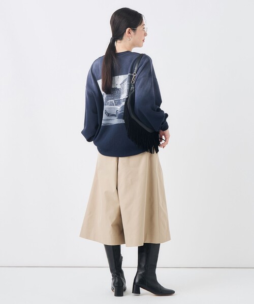 NOLLEY’S(ノーリーズ)の「【GULF COAST SPORTSWEAR/ガルフ コースト スポーツウェア】別注フォトプリントスウェット(スウェット・レディース・ネイビー/チャコールグレー/ベージュ・FREE)」の12枚目の写真