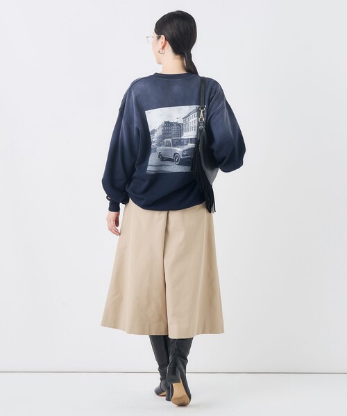 NOLLEY’S(ノーリーズ)の「【GULF COAST SPORTSWEAR/ガルフ コースト スポーツウェア】別注フォトプリントスウェット(スウェット・レディース・ネイビー/チャコールグレー/ベージュ・FREE)」の13枚目の写真