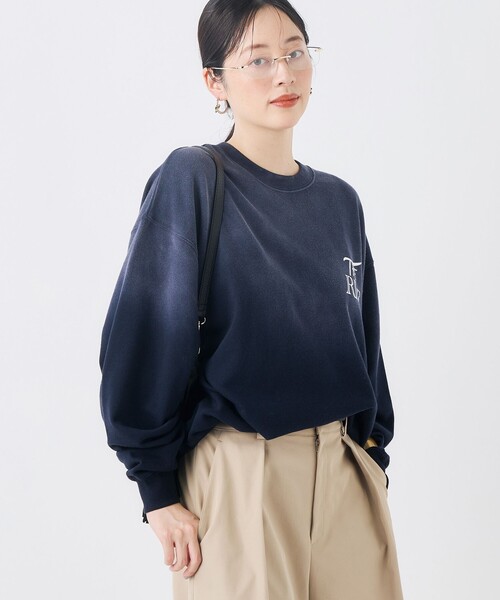 NOLLEY’S(ノーリーズ)の「【GULF COAST SPORTSWEAR/ガルフ コースト スポーツウェア】別注フォトプリントスウェット(スウェット・レディース・ネイビー/チャコールグレー/ベージュ・FREE)」の16枚目の写真