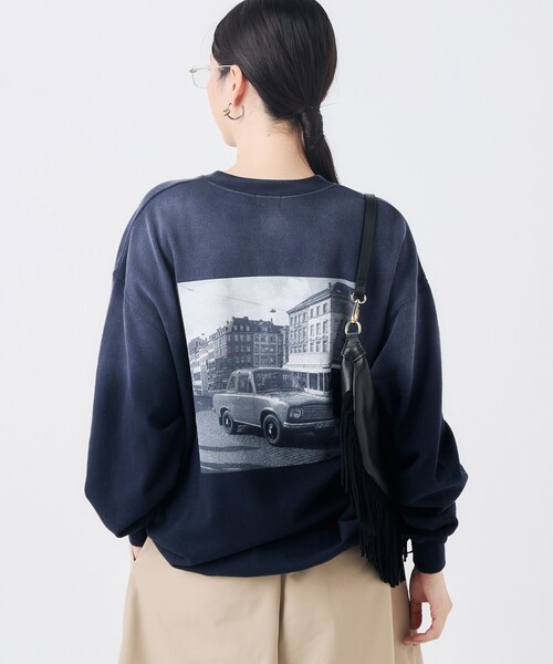 NOLLEY’S(ノーリーズ)の「【GULF COAST SPORTSWEAR/ガルフ コースト スポーツウェア】別注フォトプリントスウェット(スウェット・レディース・ネイビー/チャコールグレー/ベージュ・FREE)」の19枚目の写真