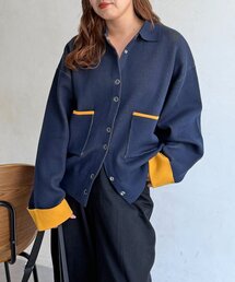 ダブルフェイススナップカーディガン
