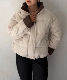 Thevon（ゼボン）の「バイカラー中綿ブルゾン（ダウンジャケット/コート）」