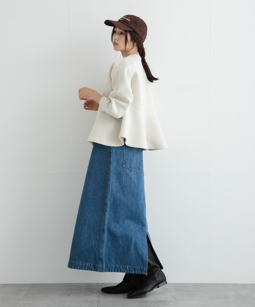 URBAN RESEARCH Sonny Label(アーバンリサーチサニーレーベル)の「『WEB限定』ダンボールペプラムブルゾン(ブルゾン・レディース・グレー/オフホワイト/ブラック・FREE)」の10枚目の写真