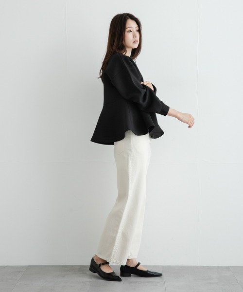 URBAN RESEARCH Sonny Label(アーバンリサーチサニーレーベル)の「『WEB限定』ダンボールペプラムブルゾン(ブルゾン・レディース・グレー/オフホワイト/ブラック・FREE)」の17枚目の写真