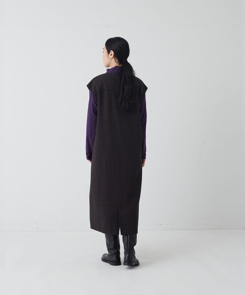 conges payes ADIEU TRISTESSE(コンジェ ペイエ アデュートリステス)の「コットンノースリーブワンピース(ワンピース・レディース・ブラウン系その他/ブラック系その他・38)」の10枚目の写真