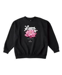 NOBOUND(ノーバウンド) トレーナー スウェット 裏毛 蓮 花 フラワー柄 プリント ビッグシルエット メンズ レディース ユニセックス