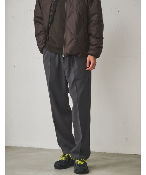 green label relaxing(グリーンレーベルリラクシング)の「TRカルゼ 裏起毛 オルマイ ワイド パンツ W3 -2WAYストレッチ-(その他パンツ・メンズ・ブラック/ダークブラウン/ネイビー/グレー系・M/L/S/XL)」の3枚目の写真