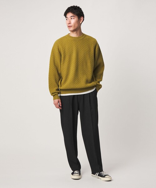 green label relaxing(グリーンレーベルリラクシング)の「TRカルゼ 裏起毛 オルマイ ワイド パンツ W3 -2WAYストレッチ-(その他パンツ・メンズ・ブラック/ダークブラウン/ネイビー/グレー系・M/L/S/XL)」の8枚目の写真