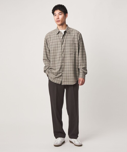 green label relaxing(グリーンレーベルリラクシング)の「TRカルゼ 裏起毛 オルマイ ワイド パンツ W3 -2WAYストレッチ-(その他パンツ・メンズ・ブラック/ダークブラウン/ネイビー/グレー系・M/L/S/XL)」の9枚目の写真