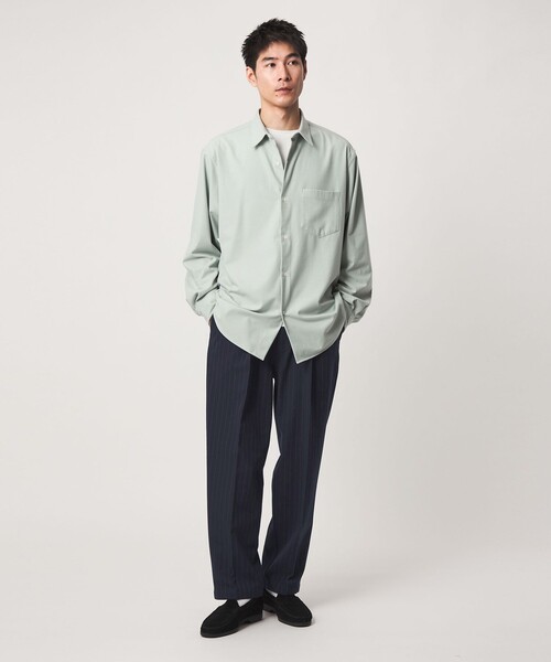 green label relaxing(グリーンレーベルリラクシング)の「TRカルゼ 裏起毛 オルマイ ワイド パンツ W3 -2WAYストレッチ-(その他パンツ・メンズ・ブラック/ダークブラウン/ネイビー/グレー系・M/L/S/XL)」の12枚目の写真