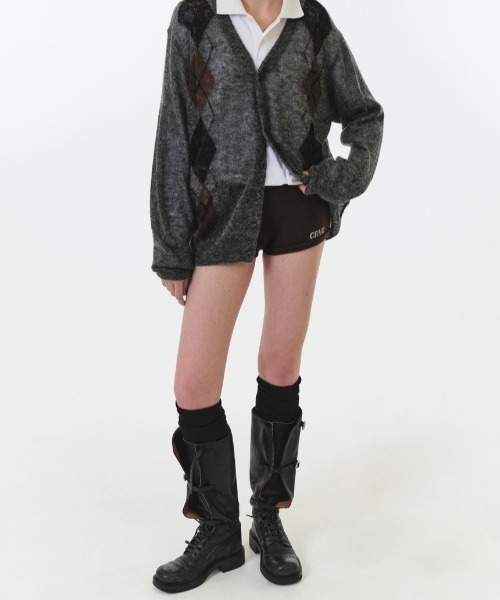 GRVRGROVE(グローブ)の「MAREN KNIT SHORTS(その他パンツ・レディース・グレー/ブラウン/ネイビー・フリー)」の2枚目の写真