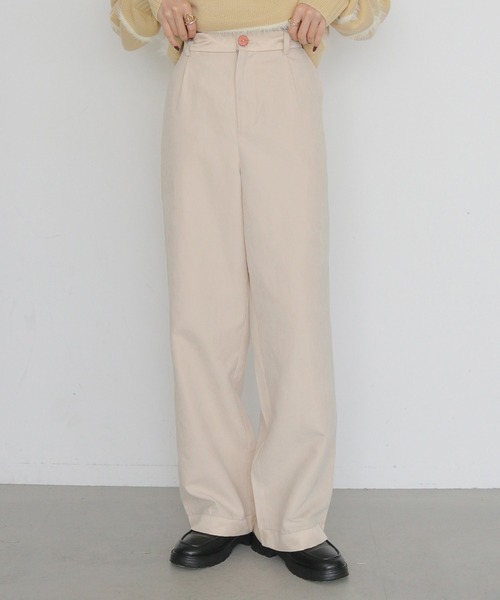 CLEIO(クレイオ)の「【CLEIO】スウェードライクストレートパンツ SUEDE LIKE STRAIGHT PANTS(その他パンツ・レディース・ライトベージュ/テラコッタ/アッシュブラウン・38/36)」の5枚目の写真