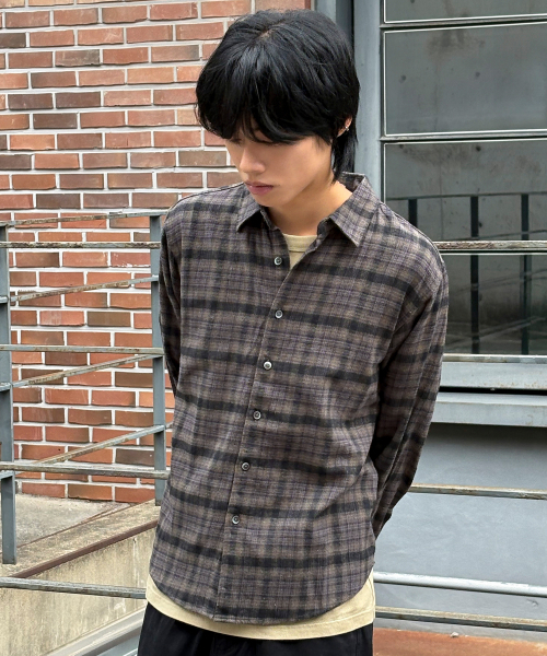 SIGNATURE（シグネチャ）の「ヴィンテージチェックシャツ[チャコール]（シャツ/ブラウス・レディース・その他・MEDIUM/LARGE）」の3枚目の写真