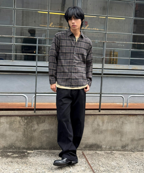 SIGNATURE（シグネチャ）の「ヴィンテージチェックシャツ[チャコール]（シャツ/ブラウス・レディース・その他・MEDIUM/LARGE）」の4枚目の写真
