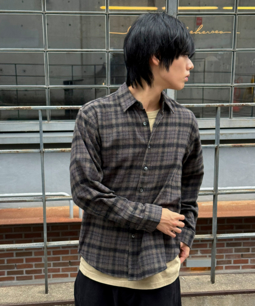 SIGNATURE（シグネチャ）の「ヴィンテージチェックシャツ[チャコール]（シャツ/ブラウス・レディース・その他・MEDIUM/LARGE）」の5枚目の写真