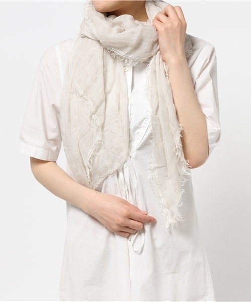 Faliero Sarti（ファリエロサルティ）の「【Faliero Sarti/ファリエロ サルティ】 ストール [GIURELLO]（ストール/ショール・レディース・ミント/アイボリー/ピンクベージュ・FREE）」の6枚目の写真