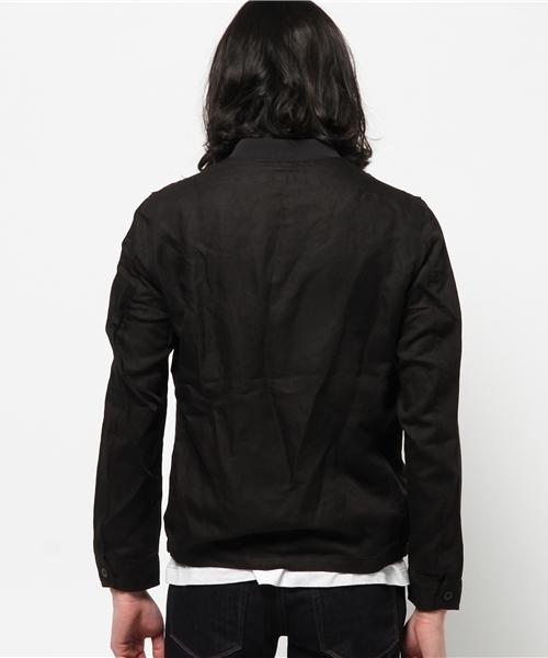 URBAN RESEARCH（アーバンリサーチ）の「UR リネンリヨセルナローリブブルゾン（ブルゾン・メンズ・カーキ/ブラック/ネイビー/グレー・MEDIUM/LARGE）」の13枚目の写真