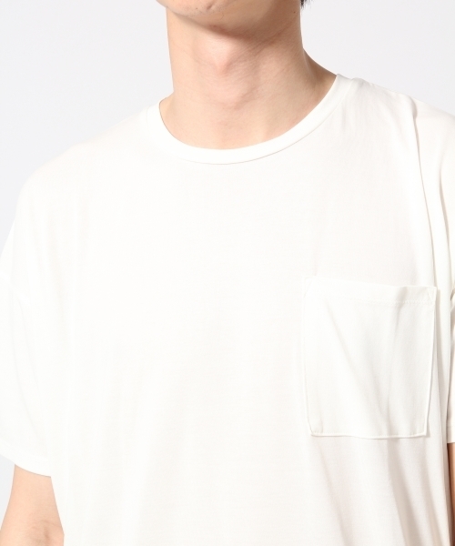 HARE（ハレ）の「モダールクルーネックカットソー(HARE)（Tシャツ/カットソー・メンズ・ベージュ/ブラック/オフホワイト・SMALL/LARGE/MEDIUM）」の5枚目の写真