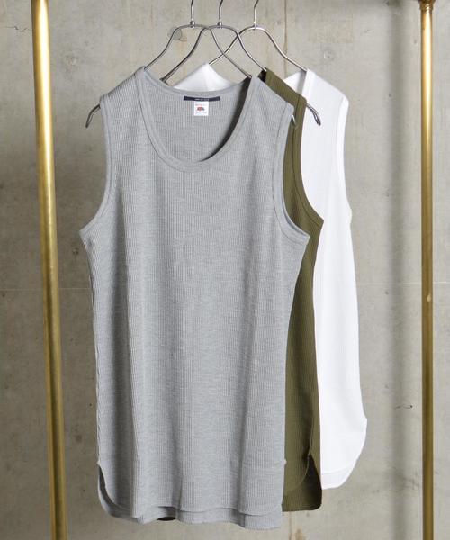 SHIPS GENERAL SUPPLY(シップスジェネラルサプライ)の「SHIPS JET BLUE: FRUIT OF THE LOOM ロングタンクトップ■(タンクトップ・メンズ・グレー/ホワイト/オリーブ/ブラック・LARGE/MEDIUM)」の3枚目の写真