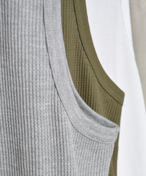 SHIPS GENERAL SUPPLY(シップスジェネラルサプライ)の「SHIPS JET BLUE: FRUIT OF THE LOOM ロングタンクトップ■(タンクトップ・メンズ・グレー/ホワイト/オリーブ/ブラック・LARGE/MEDIUM)」の10枚目の写真