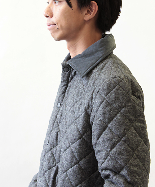 LAVENHAM（ラベンハム）の「LAVENHAM別注 HORHAM キルティングブルゾン（ブルゾン・メンズ・グレー・38/36/40）」の3枚目の写真