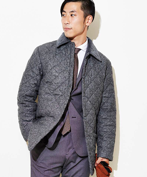 LAVENHAM（ラベンハム）の「LAVENHAM別注 HORHAM キルティングブルゾン（ブルゾン・メンズ・グレー・38/36/40）」の13枚目の写真