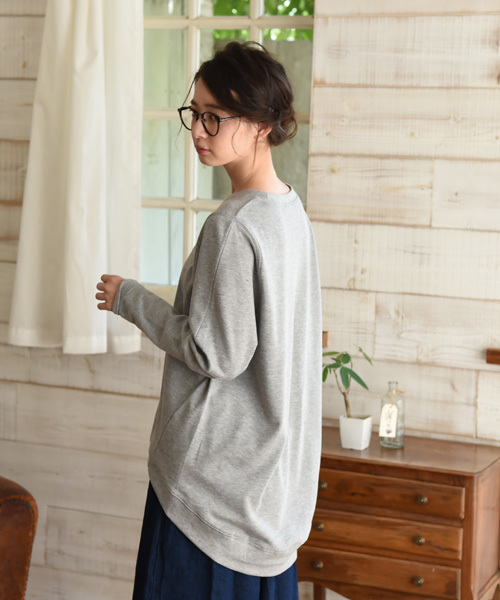 folklore（フォルクローレ）の「裏毛ドルマンプルオーバー/トップス（スウェット・レディース・グレー/ホワイト系その他/ボルドー/グリーン系その他/ネイビー/ブルー系その他・MEDIUM）」の10枚目の写真