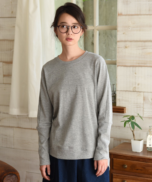 folklore（フォルクローレ）の「裏毛ドルマンプルオーバー/トップス（スウェット・レディース・グレー/ホワイト系その他/ボルドー/グリーン系その他/ネイビー/ブルー系その他・MEDIUM）」の22枚目の写真