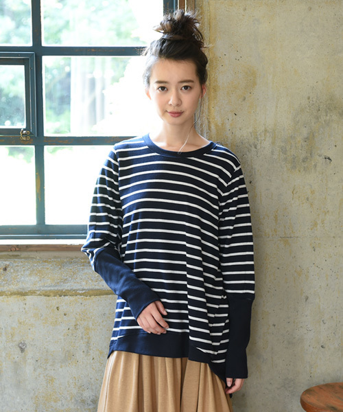 folklore（フォルクローレ）の「裏毛ドルマンプルオーバー/トップス（スウェット・レディース・グレー/ホワイト系その他/ボルドー/グリーン系その他/ネイビー/ブルー系その他・MEDIUM）」の7枚目の写真