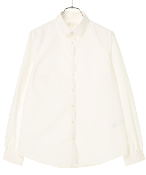 earth music&ecology（アースミュージックアンドエコロジー）の「《WEB限定》【KANKO×earth】ラウンドカラーシャツ（シャツ/ブラウス・レディース・サックスブルー/ホワイト/ピンク・SMALL/MEDIUM）」の2枚目の写真