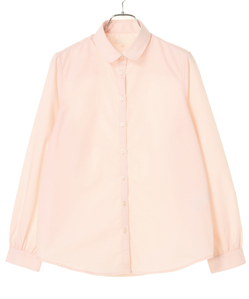 earth music&ecology（アースミュージックアンドエコロジー）の「《WEB限定》【KANKO×earth】ラウンドカラーシャツ（シャツ/ブラウス・レディース・サックスブルー/ホワイト/ピンク・SMALL/MEDIUM）」の3枚目の写真