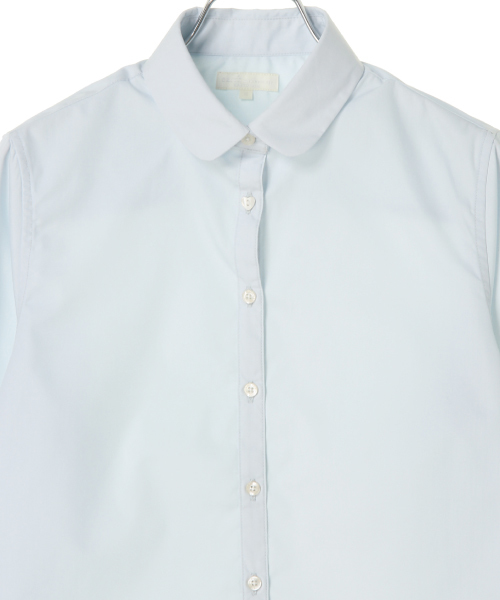 earth music&ecology（アースミュージックアンドエコロジー）の「《WEB限定》【KANKO×earth】ラウンドカラーシャツ（シャツ/ブラウス・レディース・サックスブルー/ホワイト/ピンク・SMALL/MEDIUM）」の5枚目の写真