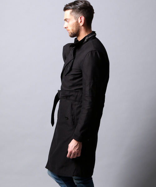 5351 POUR LES HOMMES（ゴーサンゴーイチプールオム）の「ピーチモールスキンモッズコート（ステンカラーコート・メンズ・カーキ/ブラック・3/2）」の7枚目の写真