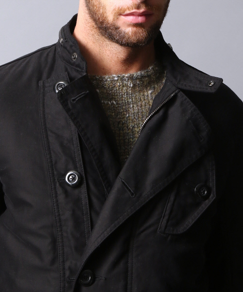 5351 POUR LES HOMMES（ゴーサンゴーイチプールオム）の「ピーチモールスキンモッズコート（ステンカラーコート・メンズ・カーキ/ブラック・3/2）」の9枚目の写真
