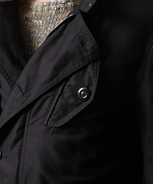 5351 POUR LES HOMMES（ゴーサンゴーイチプールオム）の「ピーチモールスキンモッズコート（ステンカラーコート・メンズ・カーキ/ブラック・3/2）」の4枚目の写真