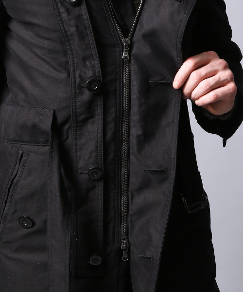 5351 POUR LES HOMMES（ゴーサンゴーイチプールオム）の「ピーチモールスキンモッズコート（ステンカラーコート・メンズ・カーキ/ブラック・3/2）」の13枚目の写真