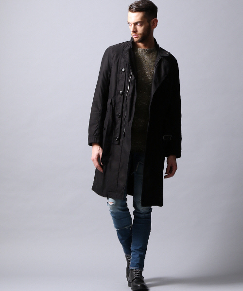 5351 POUR LES HOMMES（ゴーサンゴーイチプールオム）の「ピーチモールスキンモッズコート（ステンカラーコート・メンズ・カーキ/ブラック・3/2）」の15枚目の写真