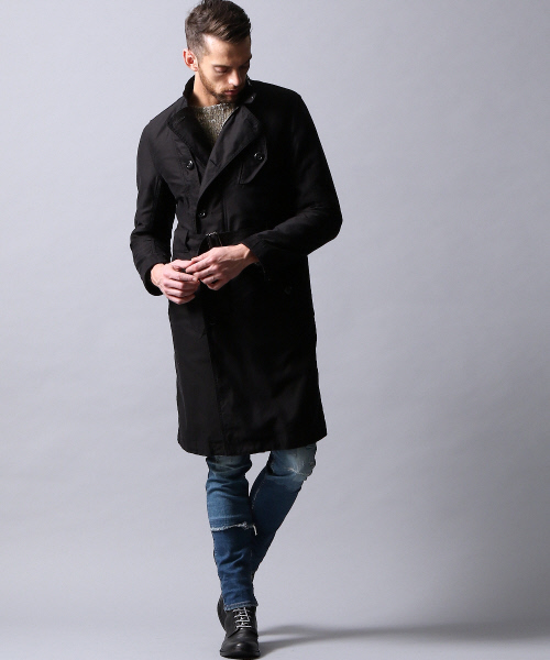 5351 POUR LES HOMMES（ゴーサンゴーイチプールオム）の「ピーチモールスキンモッズコート（ステンカラーコート・メンズ・カーキ/ブラック・3/2）」の11枚目の写真