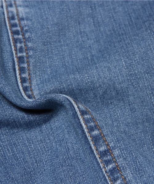 PUNYUS（プニュズ）の「フリンジデニムペンシルスカート（デニムスカート・レディース・ライトインディゴブルー/インディゴブルー・2/1/3/4）」の12枚目の写真