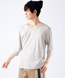 MONO-MART | ツインロールネック Uネックカットソー SUMMER T/C(3/4スリーブ)(Tシャツ/カットソー)