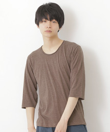 MONO-MART | 杢ツインロールネック 7分袖カットソー(Tシャツ/カットソー)