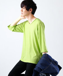 MONO-MART | ツインロールネック Uネックカットソー T/C(3/4スリーブ)(Tシャツ/カットソー)