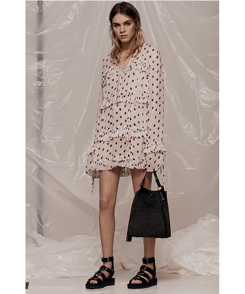 ALLSAINTS（オールセインツ）の「【本日セール終了】DEIRDRE RUFFLE SHIRT（シャツ/ブラウス・レディース・ブラック/ピンク・LARGE/SMALL/X-SMALL/MEDIUM）」の15枚目の写真