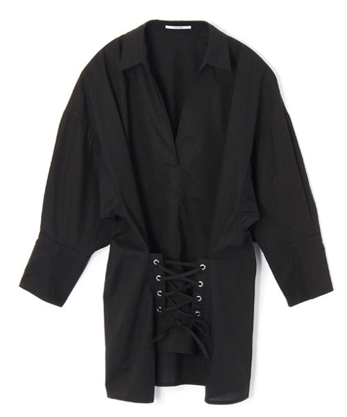 laboratory work（ラボラトリーワーク）の「＜一枚でサマになる！＞レースアップシャツ（シャツ/ブラウス・レディース・サックスブルー/オフホワイト/ブラック・MEDIUM）」の21枚目の写真