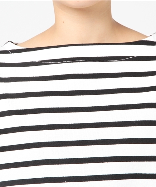 Traditional Weatherwear(トラディショナルウェザーウェア)の「BMB(ビッグマリン ボートネック シャツ)(Tシャツ/カットソー・レディース・ブラック×ホワイト/ベージュ系その他/ホワイト×ブラック/ブラック×グレー/グリーン系その他/グレー系その他/ブラウン系その他・SMALL)」の11枚目の写真