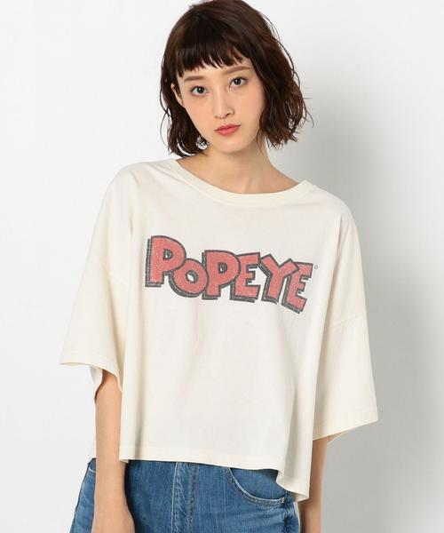 Another Edition（アナザーエディション）の「POPEYE ﾛｺﾞTEE ◆（Tシャツ/カットソー・レディース・ホワイト/シャーベット・FREE）」の2枚目の写真