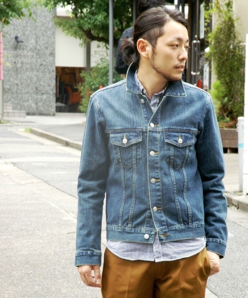 WEGO（ウィゴー）の「ベーシックデニムGジャン（デニムジャケット・メンズ・インディゴブルー/ダークインディゴブルー/ライトインディゴブルー・MEDIUM/LARGE/X-LARGE）」の2枚目の写真
