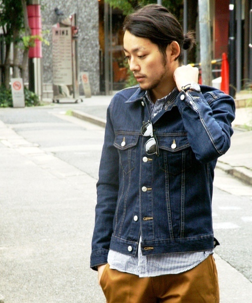 WEGO（ウィゴー）の「ベーシックデニムGジャン（デニムジャケット・メンズ・インディゴブルー/ダークインディゴブルー/ライトインディゴブルー・MEDIUM/LARGE/X-LARGE）」の3枚目の写真